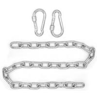 BEFESTIGUNGSSET für Hängesessel Kette + 2 Karabiner 100cm - Grau, Metall (1.9/3.7/100cm) - Amanka
