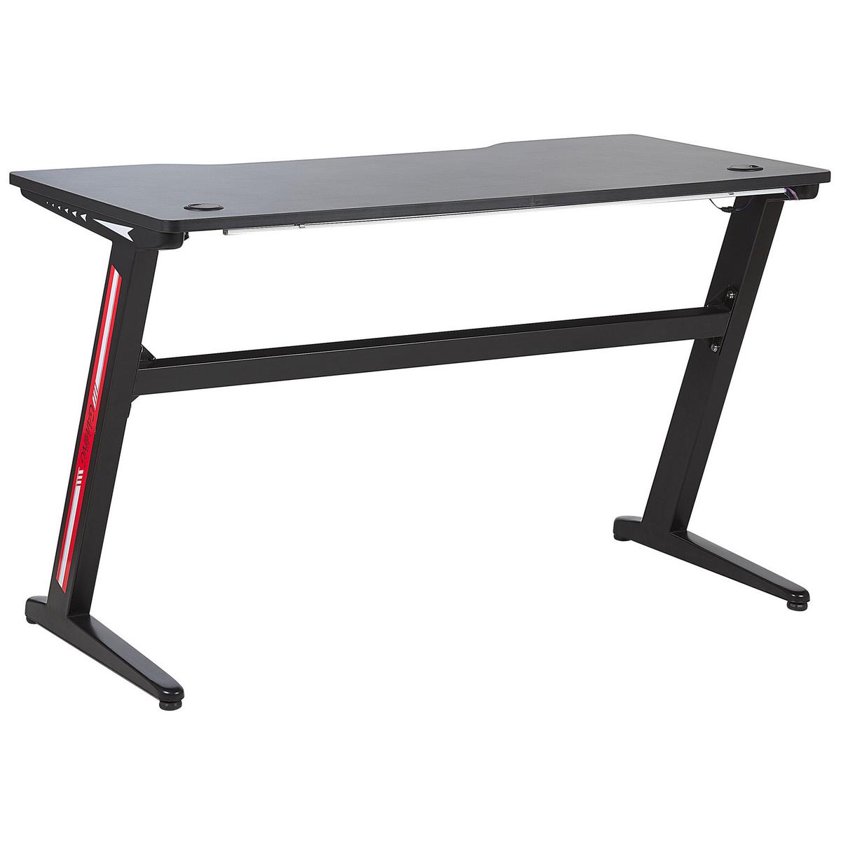 SPIELTISCH schwarz 120/60/73 cm Darfur - Schwarz, Holzwerkstoff (60/120/73cm) - Beliani
