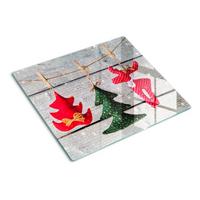 GLASPLATTE 60x52 cm Schnur für Dekorationen - Rot, Glas (60/0.4/52cm) - TULUP