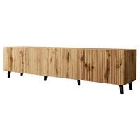 TV-ELEMENT Vamos 200 - Schwarz/Braun, Holzwerkstoff/Kunststoff (201/53/42cm) - MIRJAN24