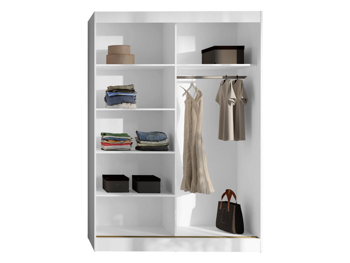 SCHIEBETÜRENSCHRANK Modin 150 - Kaschmir/Schwarz, Holzwerkstoff/Kunststoff (150/216/65cm) - MIRJAN24