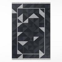 TEPPICH 150x225 cm Mosaik aus Geometrischen Formen Vintage Muster - Greige, Kunststoff (150/225cm) - Wallfluent