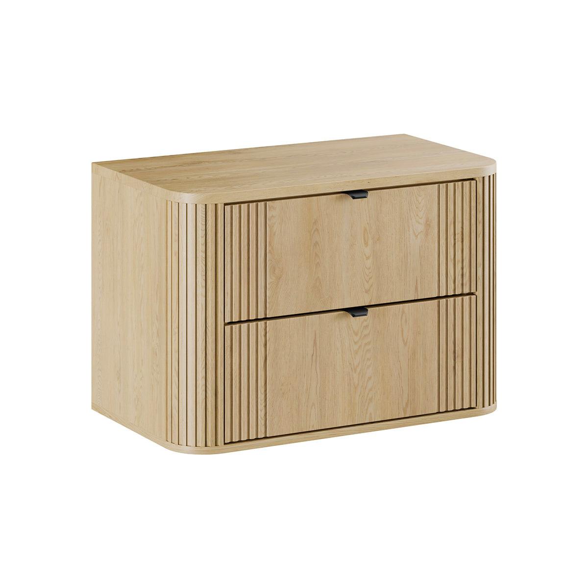 WASCHTISCHUNTERSCHRANK 80.4cm Mila 2er-Set Helle Eiche - Braun, Holzwerkstoff (80.4/54/46cm) - Petits-meubles