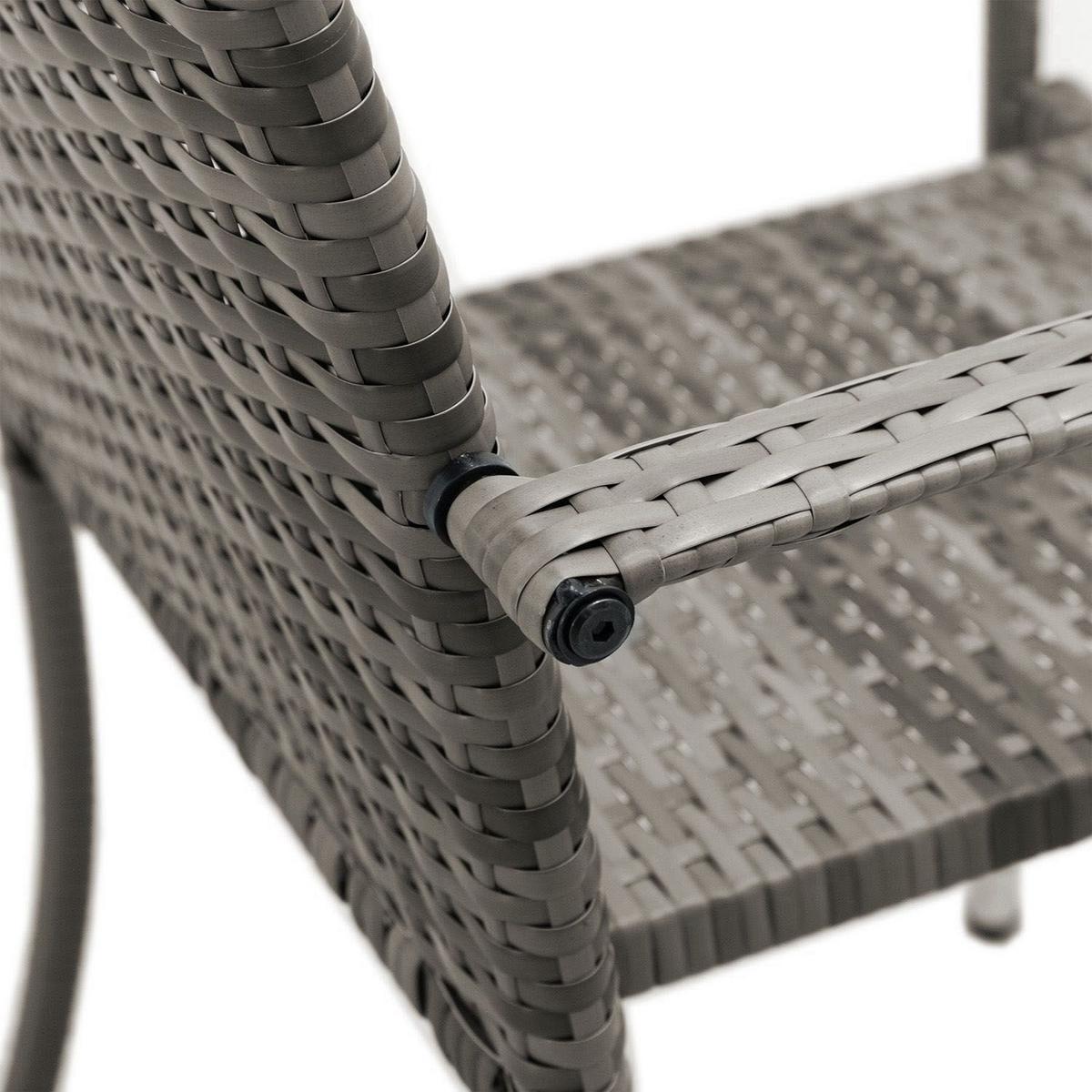 GARTENSTÜHLE Yoro 2er-Set - Grau, Kunststoff (50/90/50cm) - Juskys