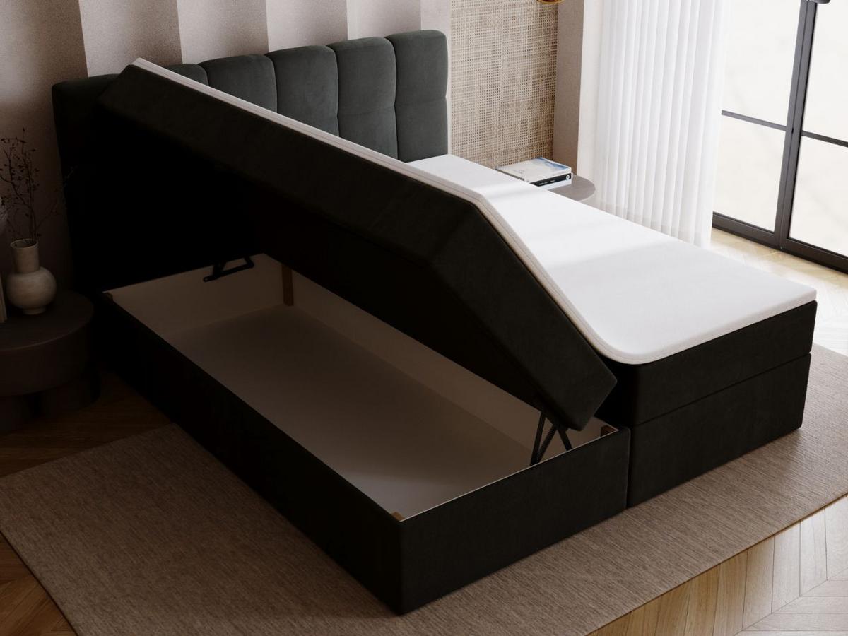 BOXBETT Maison 180x200 Dunkelgrau - Dunkelgrau, Holz/Textil (180/200cm) - Graingold