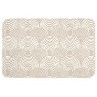 BADEMATTE Wellen - Textur - Beige Badvorleger 80x50 cm - Kaschmir, Textil (80/50cm) - OnlyWow