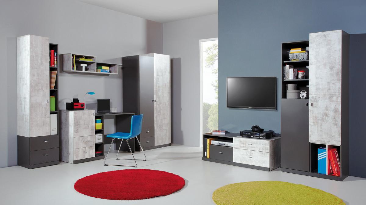 SCHREIBTISCH RAVENNA 125x55x76 cm Bürotisch Computertisch, Eichefarben - Eichefarben, Holzwerkstoff (55/125/76cm) - MASSENO
