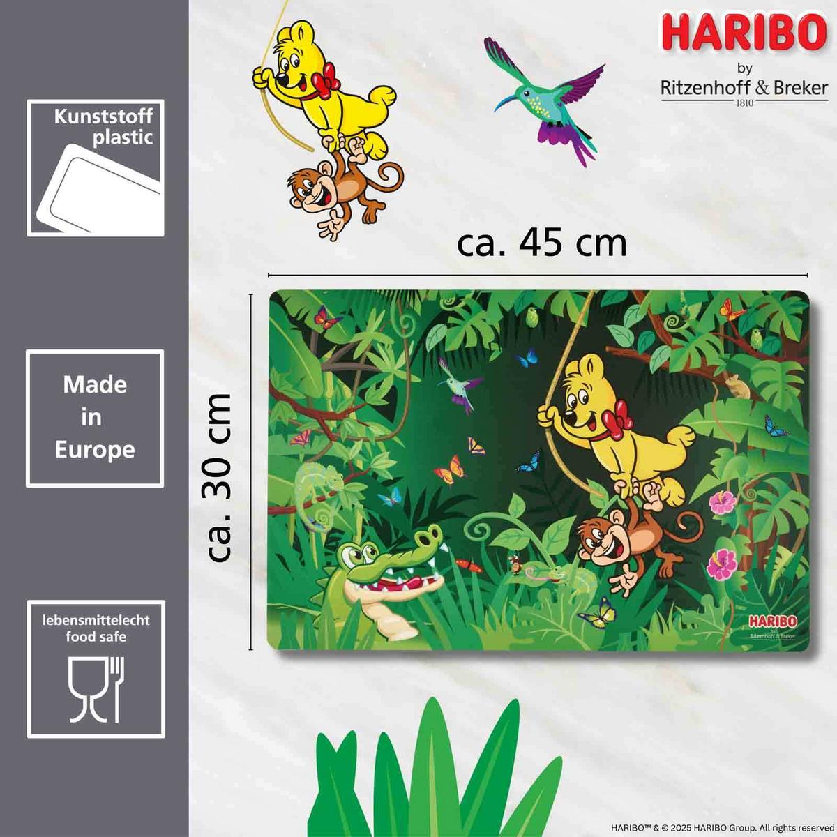 KINDERGESCHIRR-SET Haribo Jungle bunt - Multicolor, Keramik/Kunststoff (2/2/2cm) - Ritzenhoff Breker