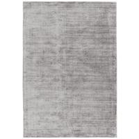 VISKOSETEPPICH handgewebt BARI, einfarbig, Silber, 160 x 230 cm - Silberfarben, Textil (230/160cm) - KADIMA DESIGN
