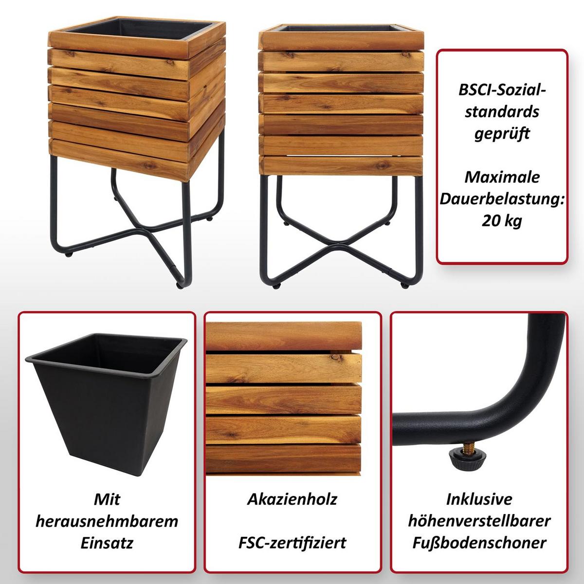 PFLANZKASTEN Braun - Braun, Holz (33/60/33cm) - MCW