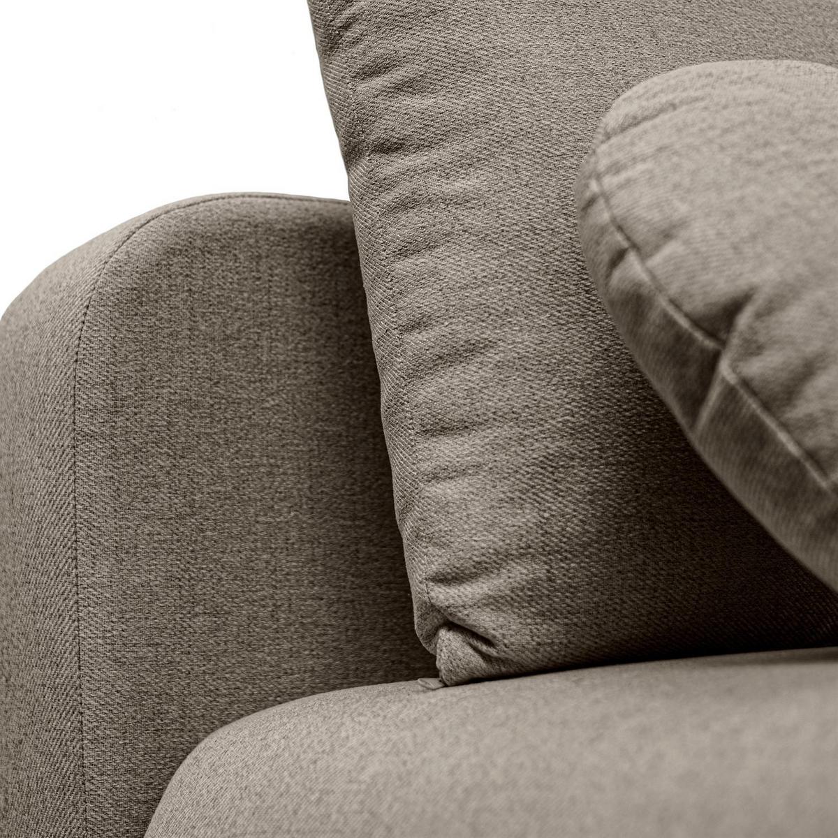 SCHLAFSOFA CLAIRE, zweisitzig, mit Schlaffunktion, Neve 16 - Taupe, Textil (208/90/95cm) - Lookway