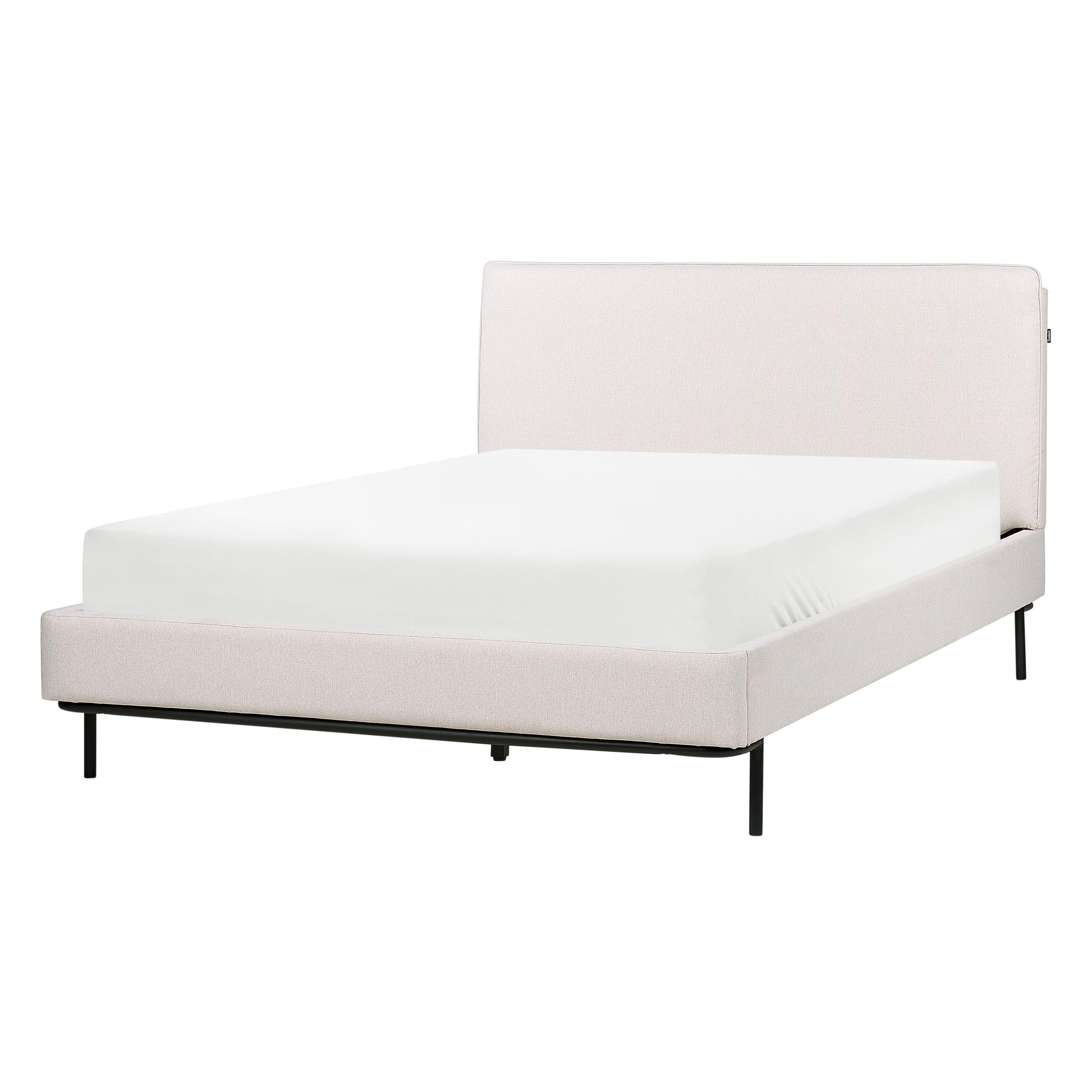 POLSTERBETT mit Lattenrost 140x200 cm Beige Corio - Creme, Textil (140/200cm) - Beliani