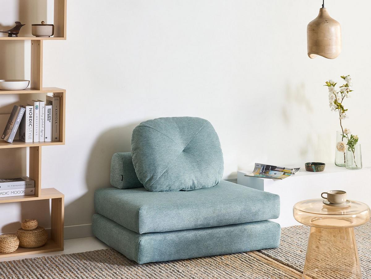 SCHLAFSOFA 81/182 cm Mintgrün Olden - Mintgrün, Textil (81/54/91cm) - Beliani
