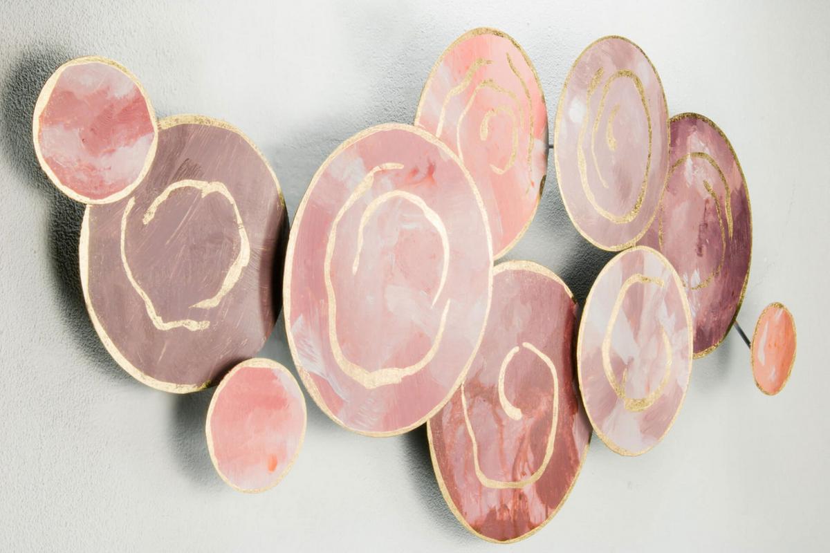 WANDDEKO Rot 120/60 cm - Pink/Rot, Metall (3/60/6cm) - KUNSTLOFT