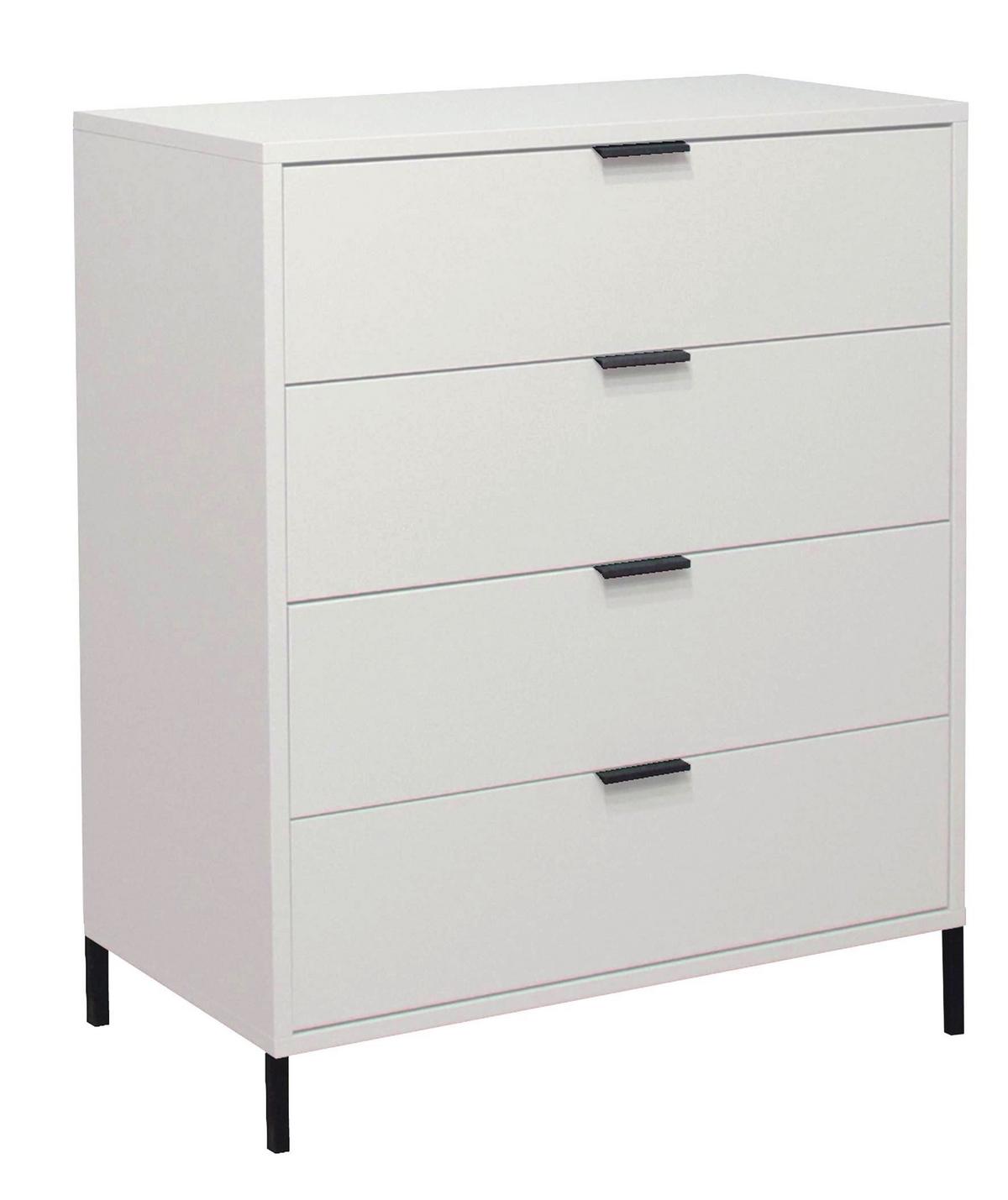 KOMMODE Erna 81x45x102 Kreidegrau matt Lack - Hellgrau, Holzwerkstoff (81/102/45cm) - 58aufmkessel