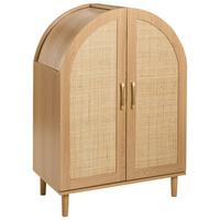 SCHUHSCHRANK Hellbraun Bicheno - Hellbraun/Braun, Holzwerkstoff (70/100/38cm) - Beliani