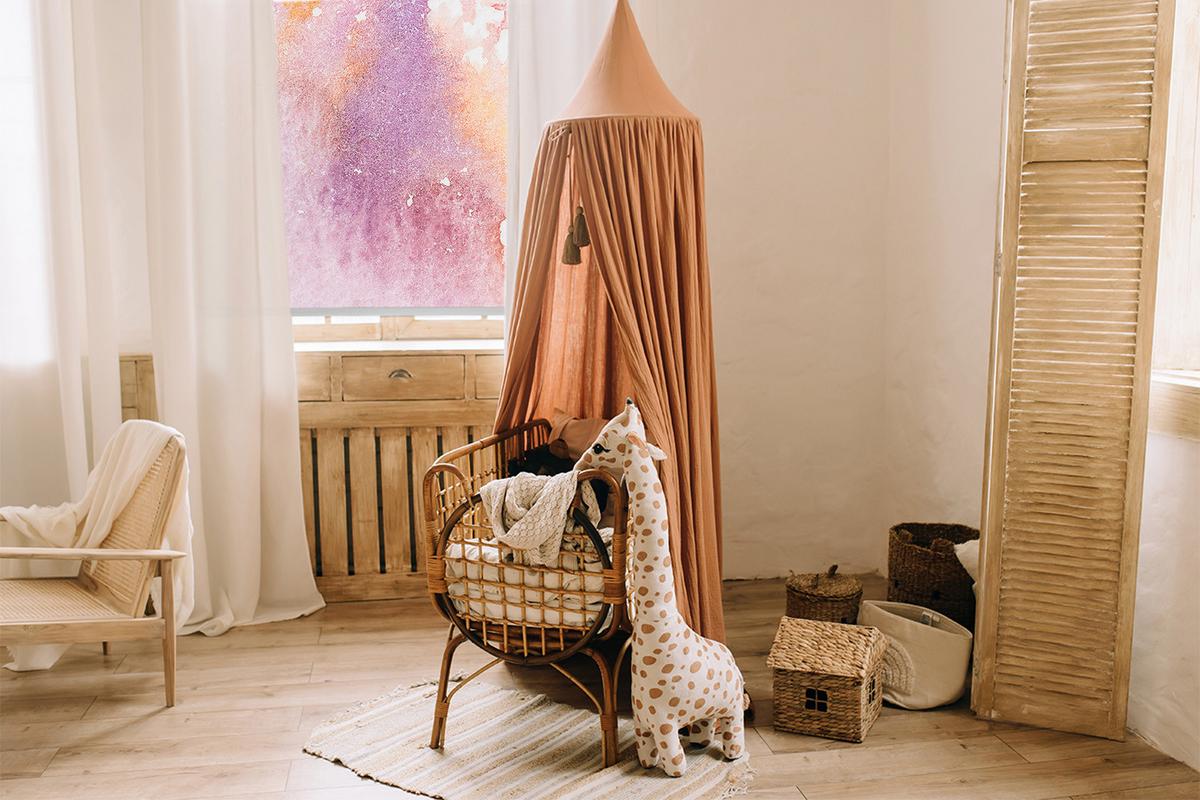 INNENROLLO - Fensterrollo - Rollo - 120x140 cm - Künstlerischer Farbklecks - Pink, Kunststoff (120/140/0.5cm) - TULUP