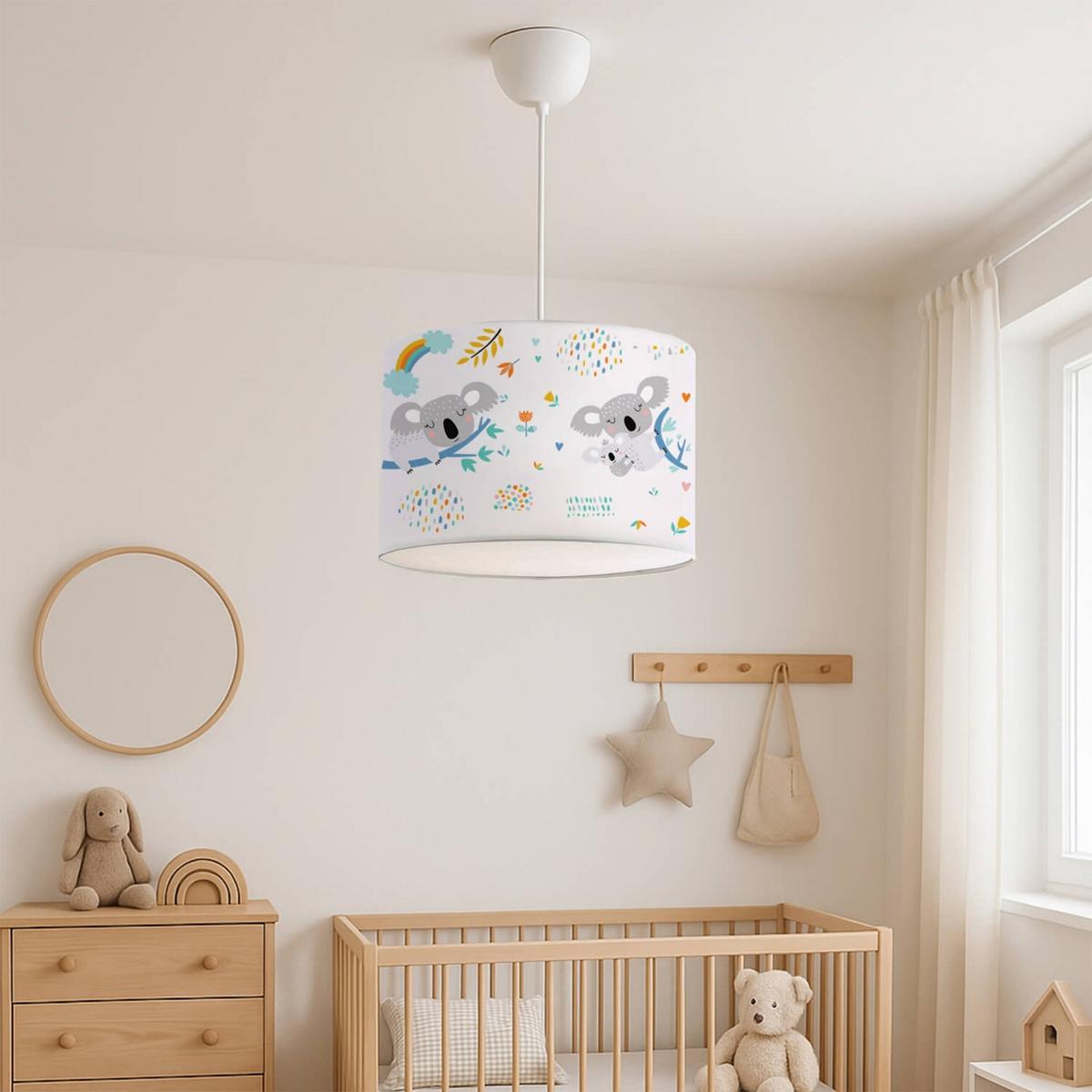 KINDERHÄNGELEUCHTE Rugby - Blau/Weiß, Textil (28/28/70cm) - lux.pro