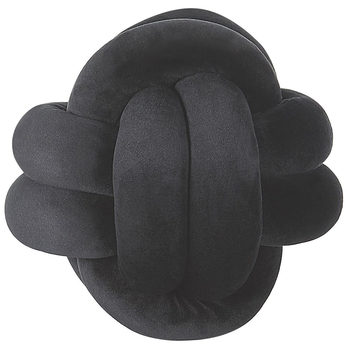 DEKOKISSEN Schwarz 20/20 cm Malni - Schwarz, Textil (20/20cm) - Beliani