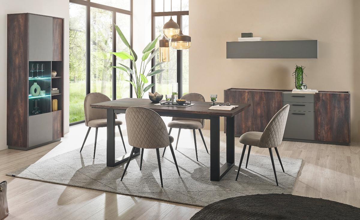 WANDPANEEL Thermo Eiche, grau, Wandboard 152 x 90 cm - Eichefarben/Grau, Holzwerkstoff (152/90/26cm) - Furn.Design