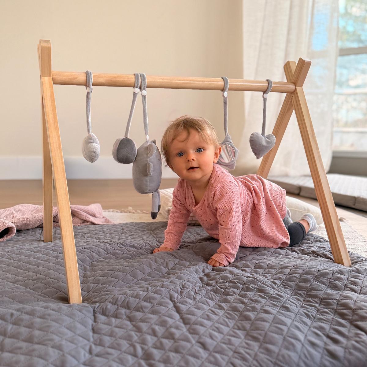 SPIELTRAPEZ Montessori - Naturfarben, Holz (70/52/50.5cm) - Roba