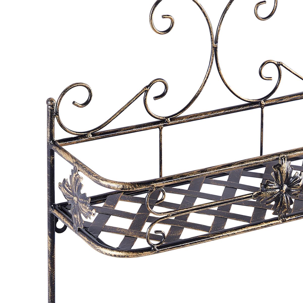 WANDREGAL Schwarz Marayes - Schwarz, Metall (42/52/14cm) - Beliani