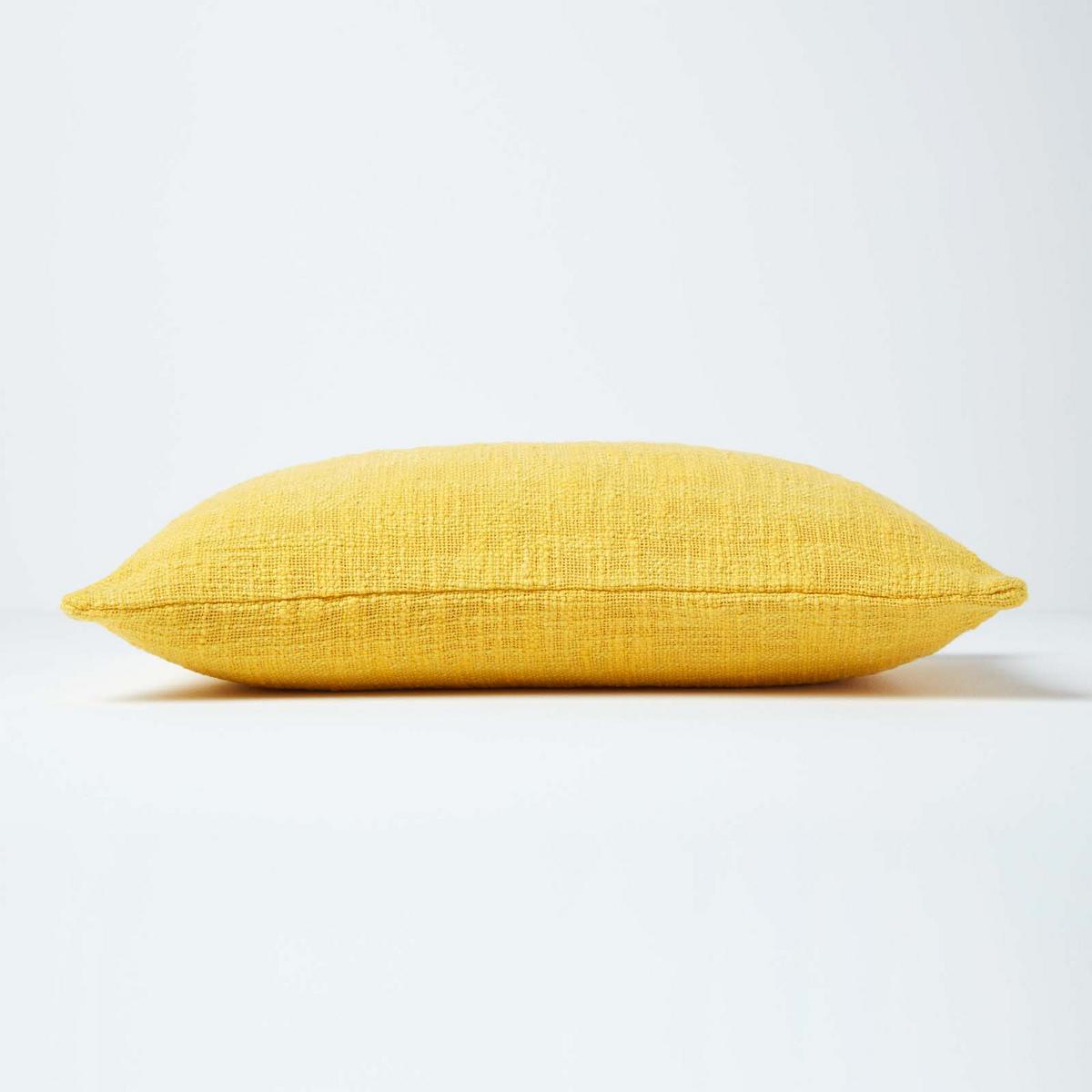 KISSENHÜLLE Nirvana Slub 30/50 cm, 100% Baumwolle - Gelb, Textil (30/50cm) - Homescapes