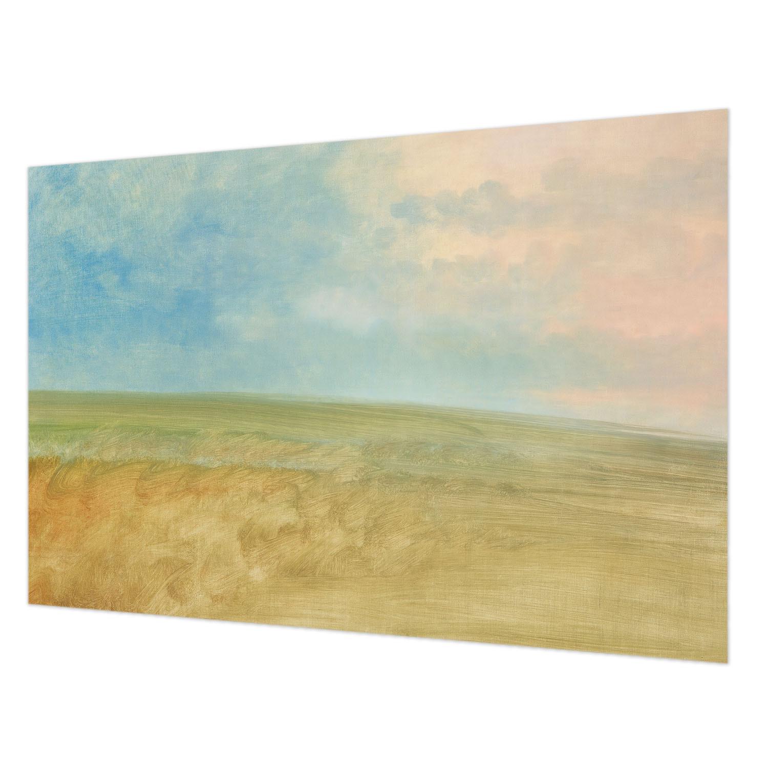FOTOTAPETE 104x70 cm - Pastellfelder - Blau, Textil (104/70cm) - Wallfluent