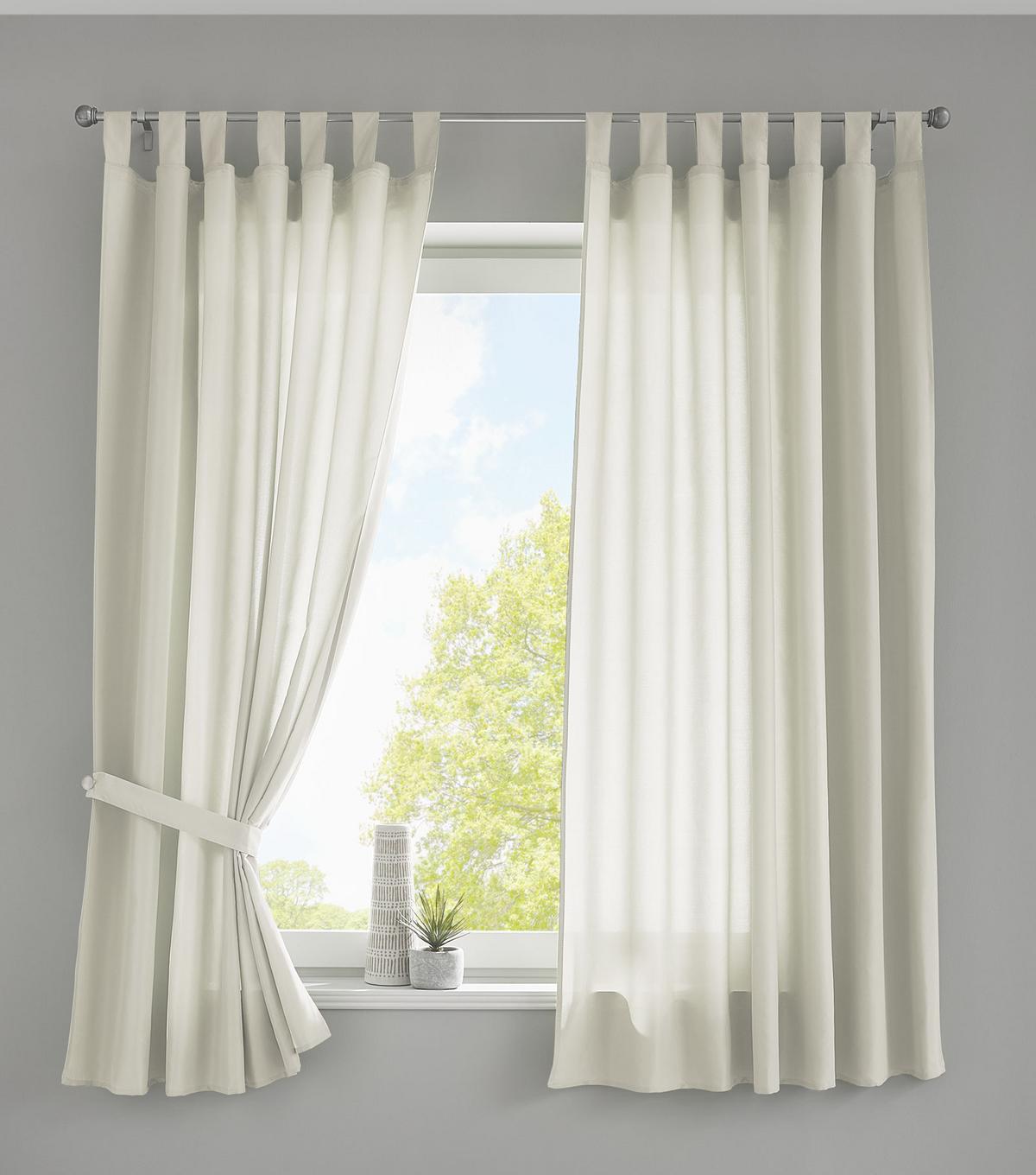 VORHANG 2ER SET POTSDAM HxB 175x140 cm Creme - Creme, Textil (140/175cm) - Gardinenbox