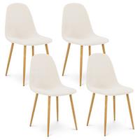 ESSZIMMERSTUHL PUNTA 4er-Set cremeweiß - Creme, Textil (45/86/53cm) - IDIMEX