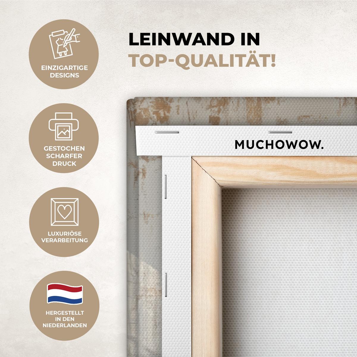 LEINWANDBILD Esel - Tiere - Badewanne - Schaumstoff Room Decor 30x40 cm - Weiß, Textil (30/40cm) - MuchoWow