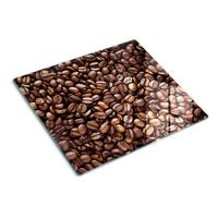 GLASPLATTE 60x52 cm Kaffeebohnen - Braun, Glas (60/0.4/52cm) - TULUP