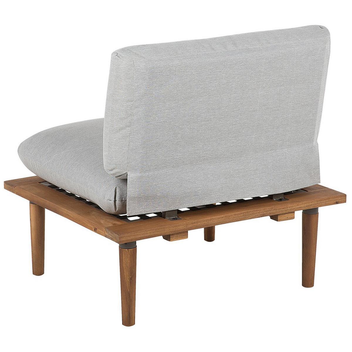 LOUNGE-SET 2-sitzer Akazienholz Hellbraun Frascati - Grau, Holz - Beliani