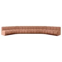 WOHNLANDSCHAFT modulares Sofa Montra-U2 - 581x174x70 cm Apricot - Koralle, Holzwerkstoff/Textil (581/70/174cm) - ALTDECOR