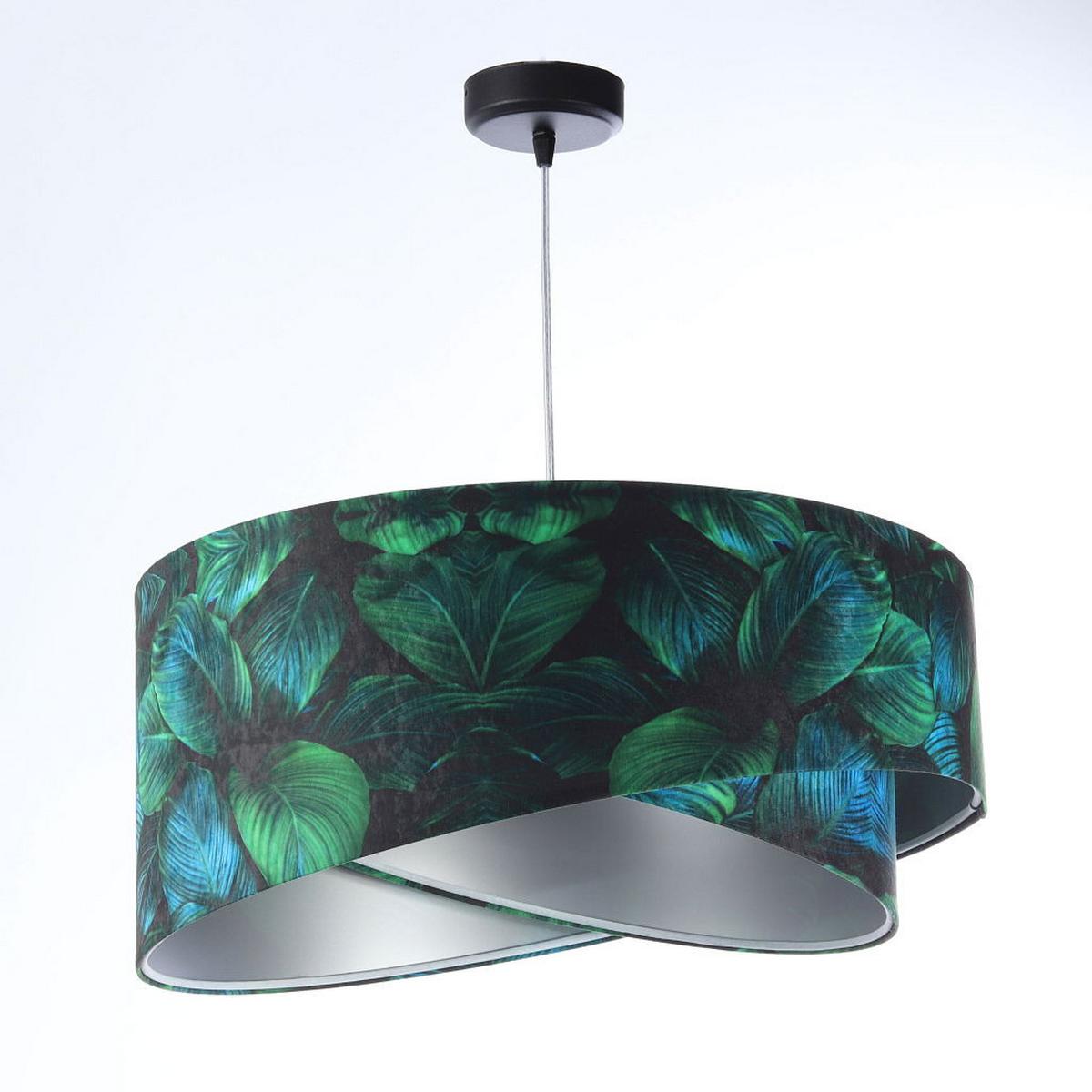 HÄNGELEUCHTE Grün 50/23 cm - Silberfarben, Kunststoff (50/1.3/23cm) - ONZENO