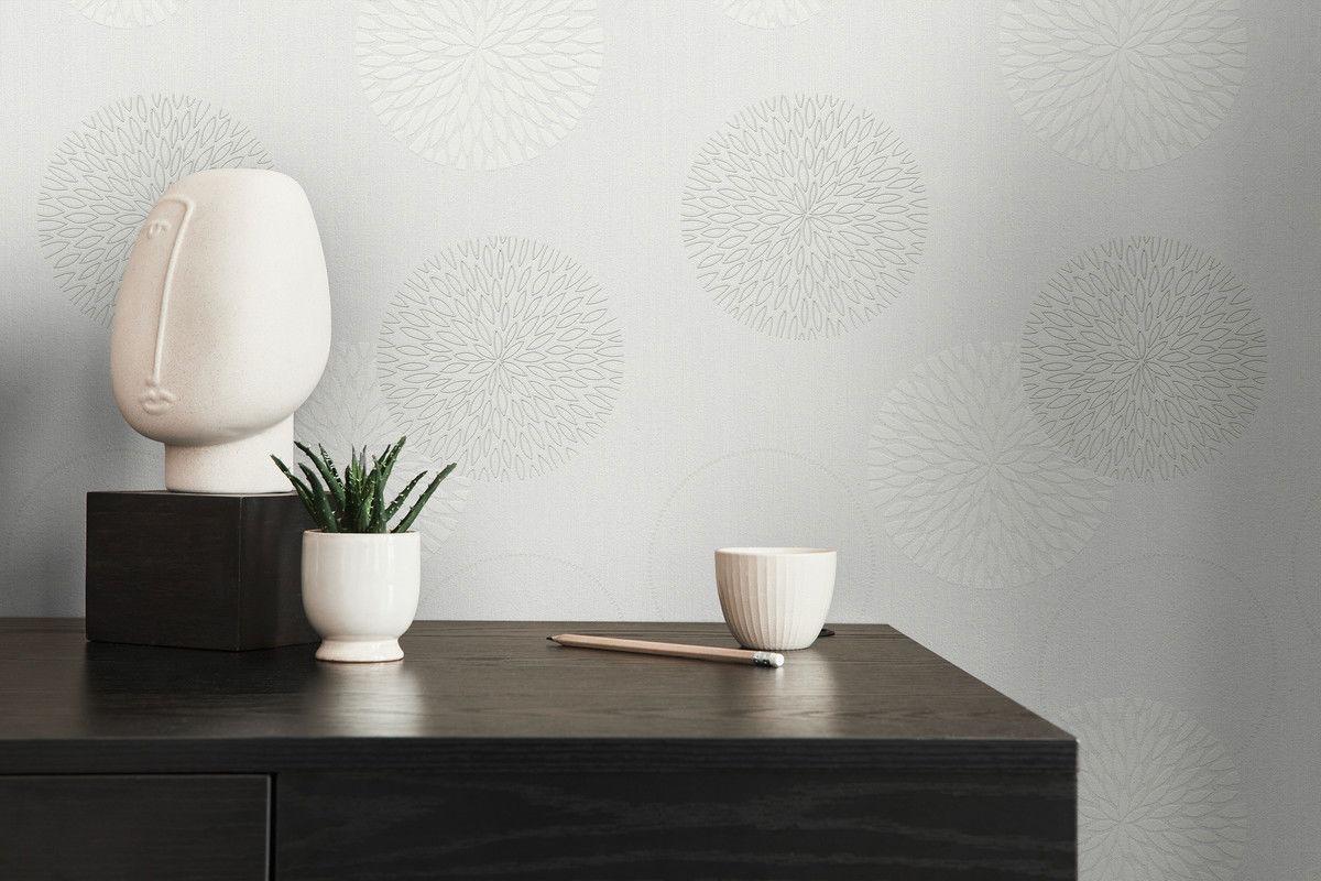 VLIESTAPETE Grau 53/1005 cm - Weiß/Grau, Textil (53/1cm) - KUNSTLOFT