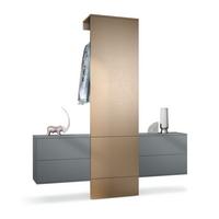 GARDEROBE Carlton Paneel in Bronze Optik - Bronzefarben, Holzwerkstoff (157/193/35cm) - Vladon