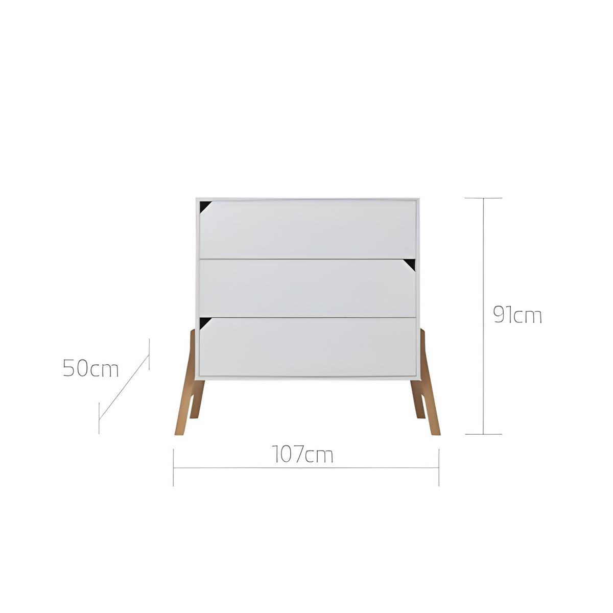 KINDERKOMMODE Lotta – rustikale Eleganz und Funktionalität Weiß - Weiß, Holzwerkstoff (107/93/50cm) - RAUMHIRSCH FURNITURE