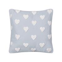 DEKOKISSEN Grau 45/45 cm Gazania - Weiß/Grau, Textil (45/45/8cm) - Beliani