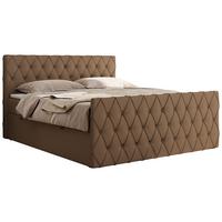 BOXBETT MIREN DUO 140/200 - Braun Kunstleder - H3 - Braun, Holz/Textil (140/200cm) - MKS