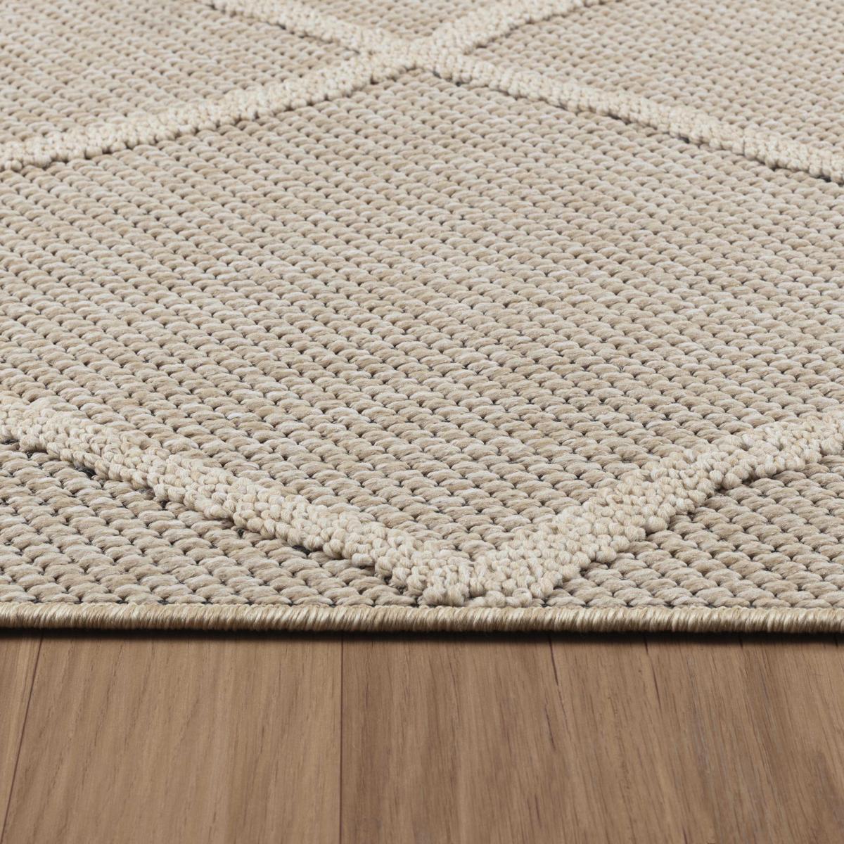 TEPPICH Outdoor IMST in Beige, im Boho-Stil, 80 x 150 cm - Beige, Textil (150/80cm) - KADIMA DESIGN