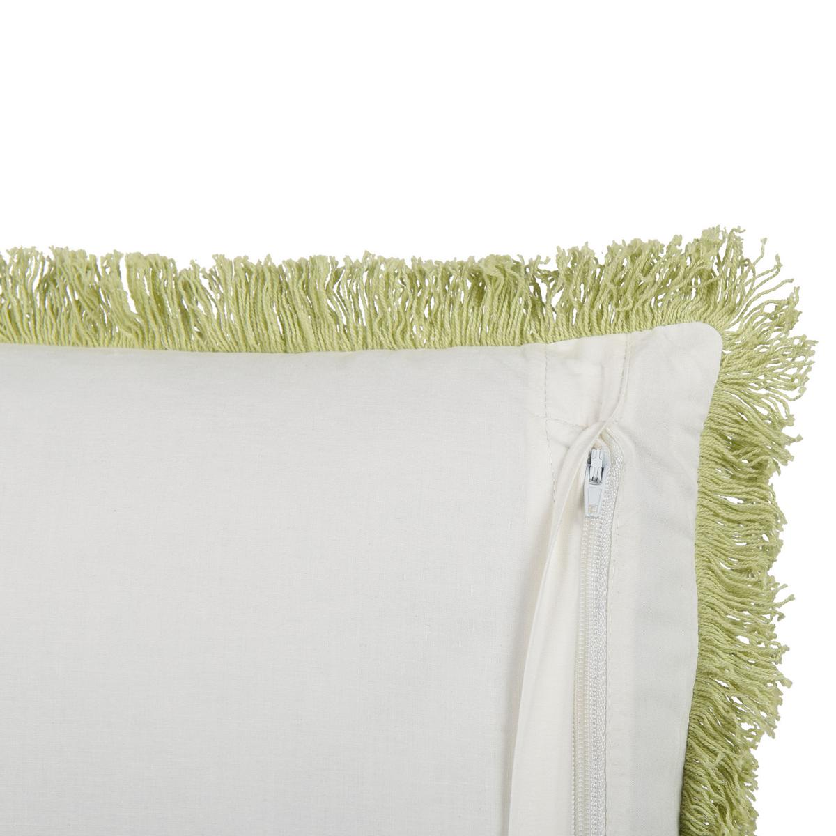 DEKOKISSEN 2er-Set Hellgrün 45/45 cm Filix - Hellgrün, Naturmaterialien/Textil (45/45cm) - Beliani