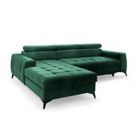 ECKSOFA Agnesa Xs In Salvador - Dunkelgrün, Holzwerkstoff/Textil (260/200cm) - Fun Möbel