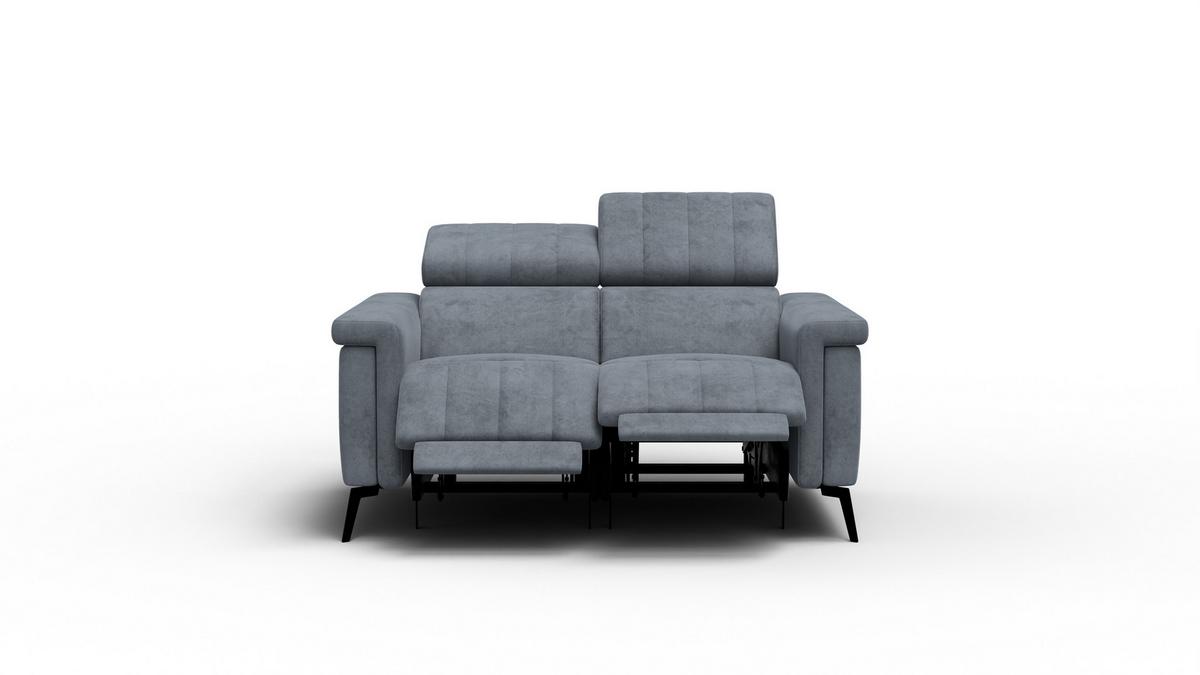 RELAXSOFA NORDEL 2-Sitzer, dunkelgrau - Dunkelgrau/Schwarz, Holz/Textil (150/80/105cm) - Wozimo