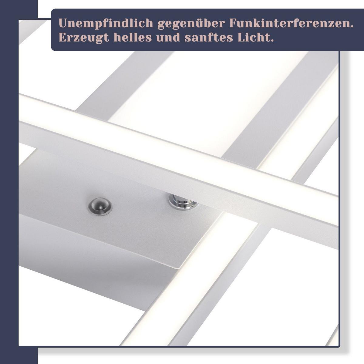 LED-DECKENLEUCHTE Lauren 99/70/7 cm - Weiß, Metall (99/70/7cm) - Nettlife