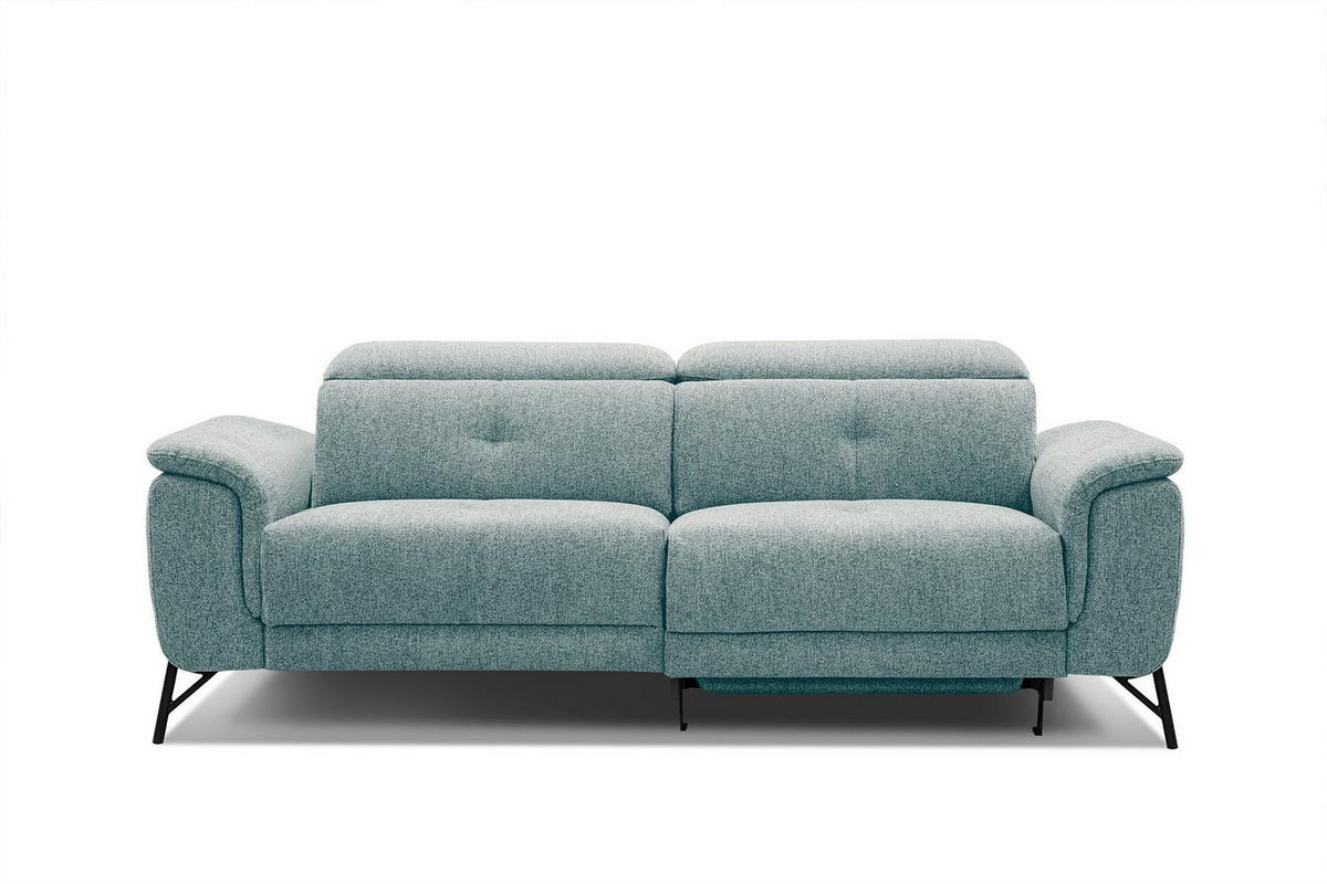 SOFA AVENA 3-Sitzer mit 1 Relaxfunktion, mintgrün - Mintgrün, Holzwerkstoff/Textil (204/80/108cm) - Wozimo