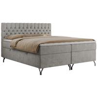BOXBETT GRIMALDI 200/200 Hellgrau Struktur - H3 - Hellgrau, Holz/Textil (200/200cm) - MKS