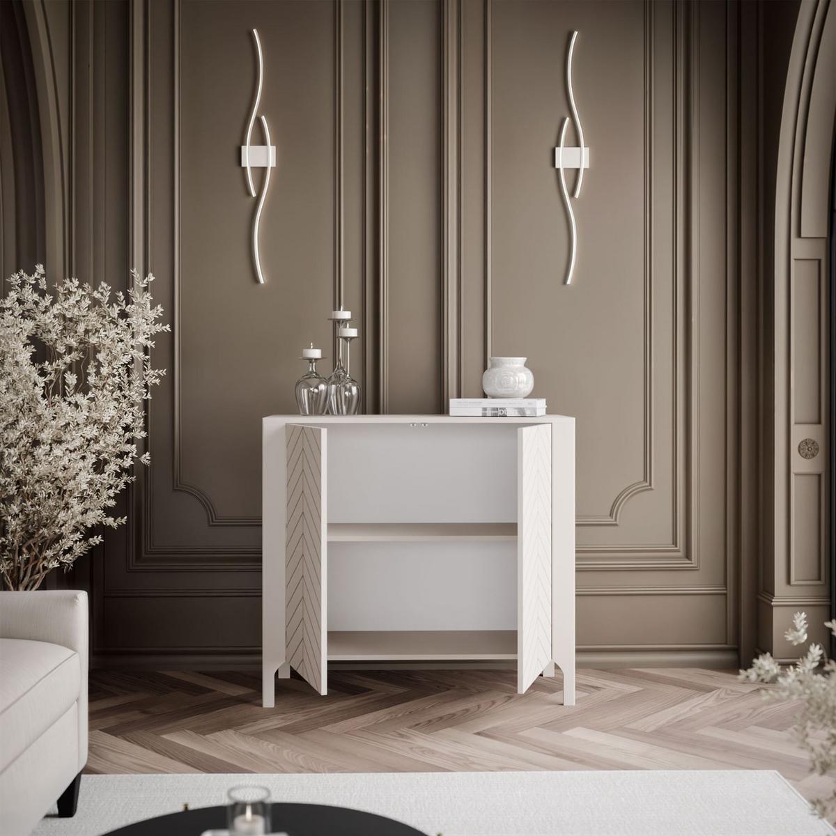 HIGHBOARD LUMI 103 cm, Kaschmir - Kaschmir, Holzwerkstoff (103/95/41cm) - Lookway