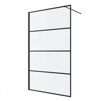 DUSCHWAND Essos - 100 x 200 cm - Schwarz - Walk-In Duschabtrennung aus Sicherheitsglas - Schwarz, Glas (100/200cm) - Badplaats