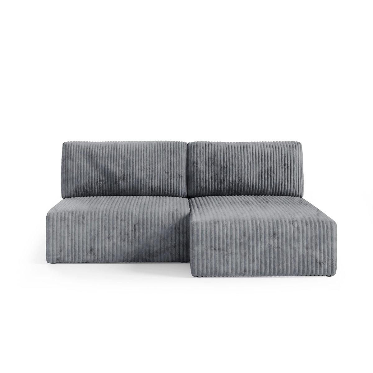 ECKSOFA Angela 3 Sitzplätze Dunkelgrau - Grau, Holz (210/149cm) - Petits-meubles
